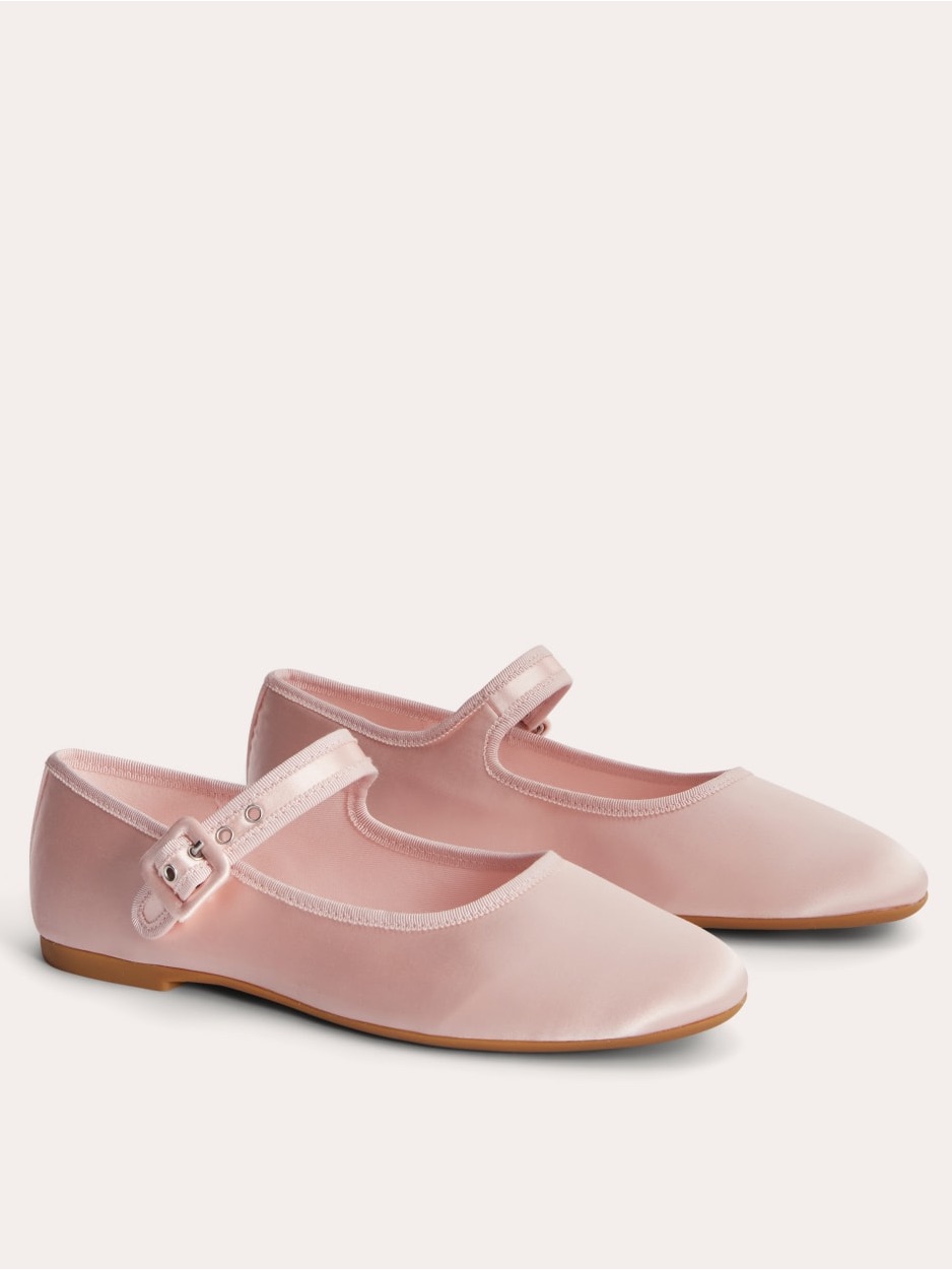 Everlane - The Day Buckle Mary Jane In Tutu Pink Satin